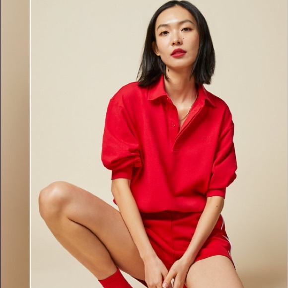 New TNA Nolen Long-sleeve size M red with tags ⭐️⭐️⭐️⭐️ - Picture 6 of 8